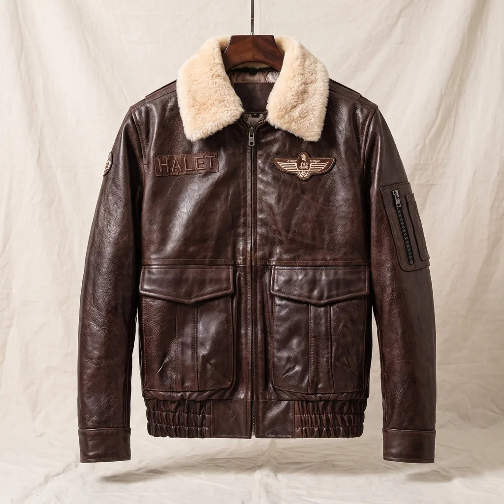 Men's Brown Cornwall Leather Flight Jacket
