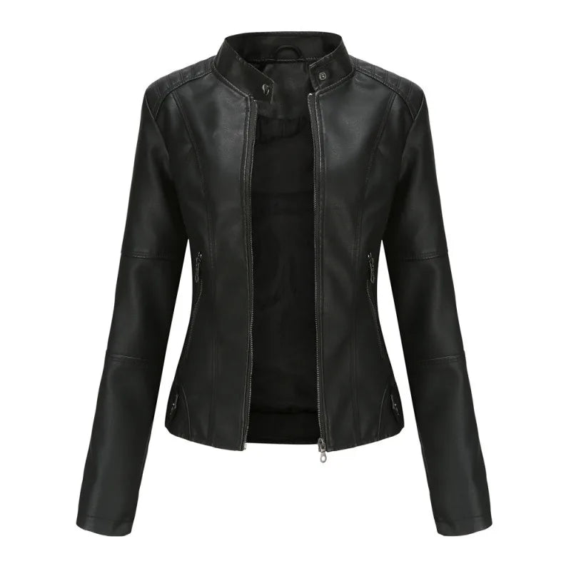 Cosima | Women's Leather Jacket - Color:Black;Size:XXS