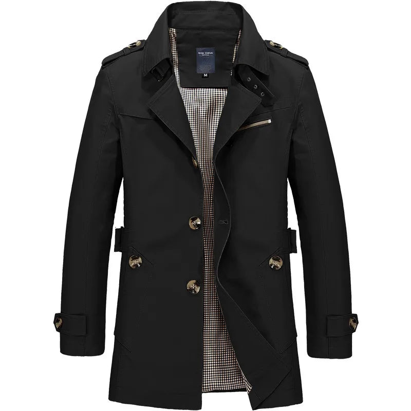 Covington | Men's Trench Coat - Color:Black;Size:S