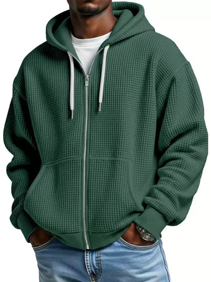 Cromwell | Men's Full Zip Hoodie - Color:Forest Green;Size:XS