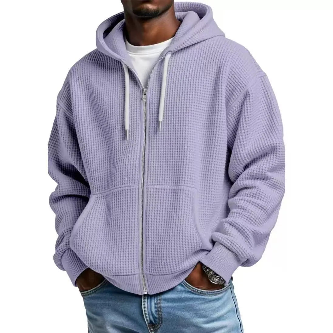 Cromwell | Men's Full Zip Hoodie - Color:Purple;Size:XS