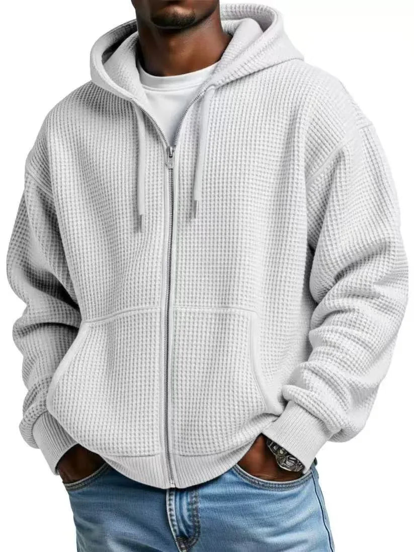 Cromwell | Men's Full Zip Hoodie - Color:White;Size:XS