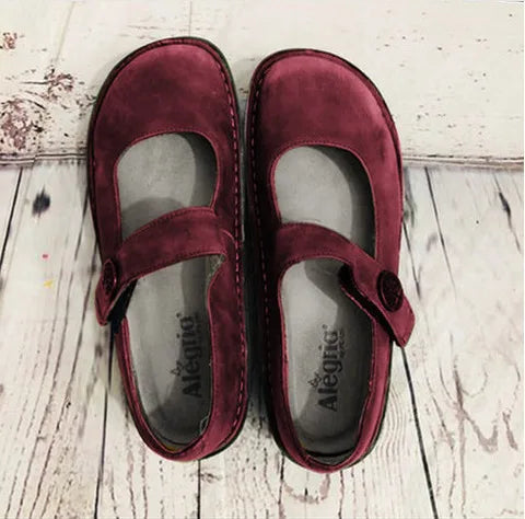 Crowley | Women's Orthopaedic Mary Jane Shoes - Color:Red;Size:35
