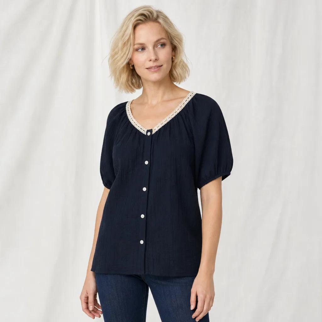 Women's Dabney Oversized Button T-Shirt