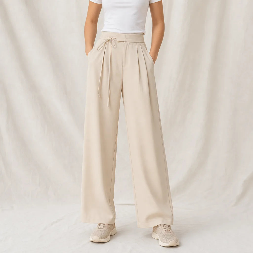 Khaki Alma Cupro Wide Trousers (Copy) 3