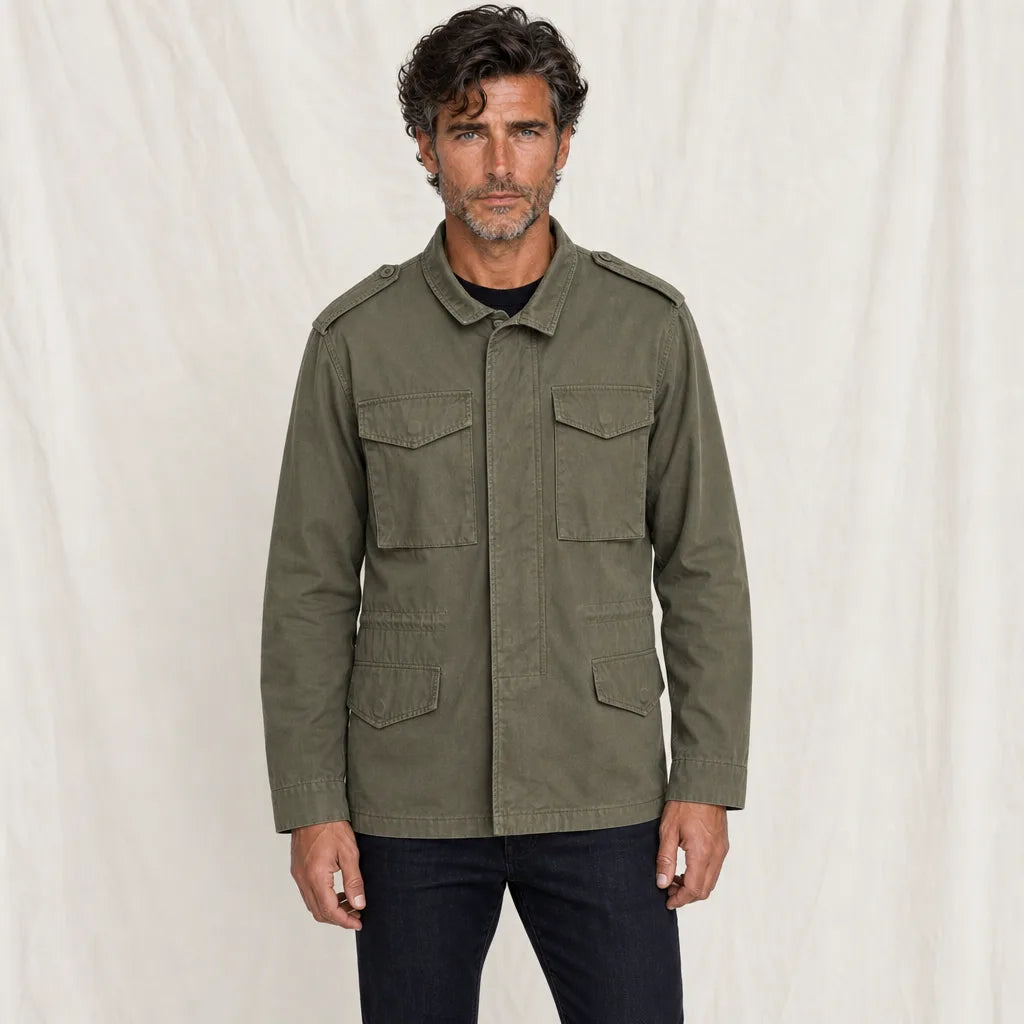 Men's Green Zachary Loose Utility Jacket