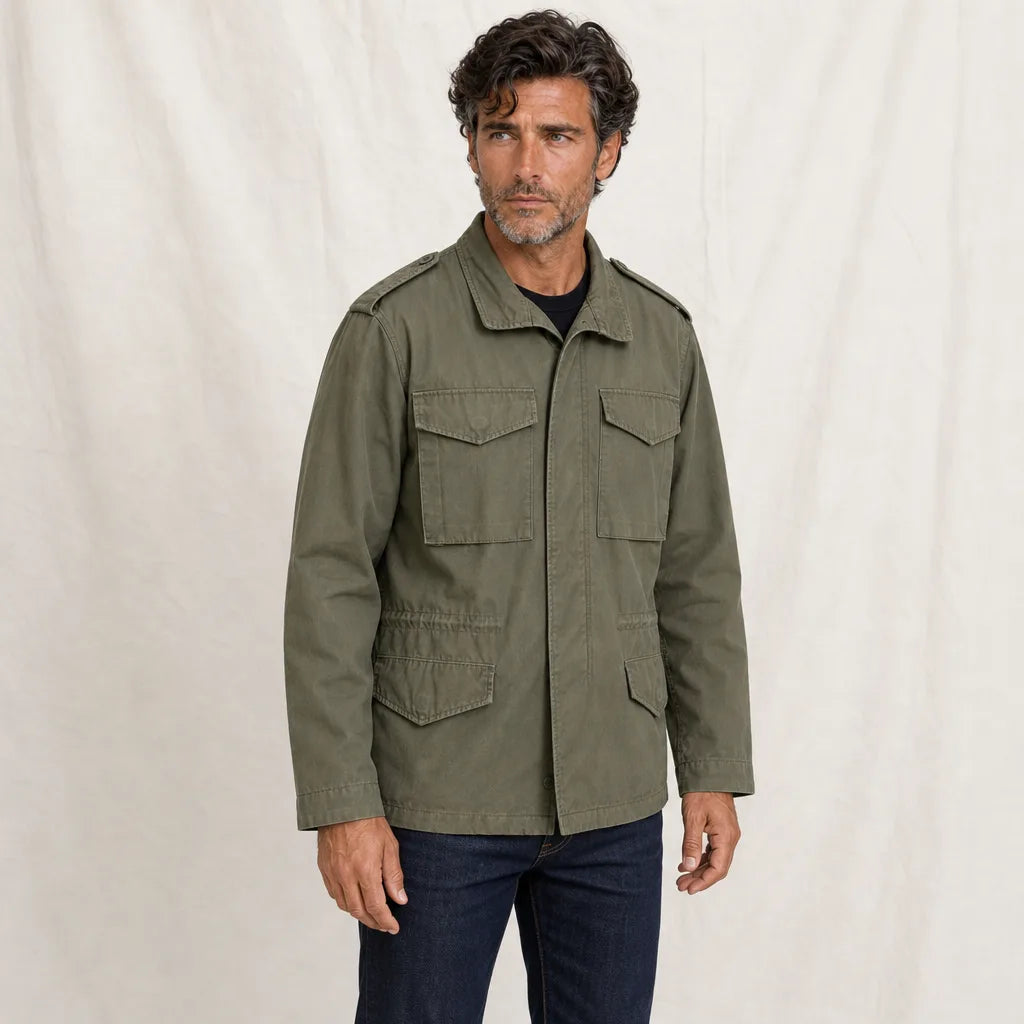 Men's Green Zachary Loose Utility Jacket