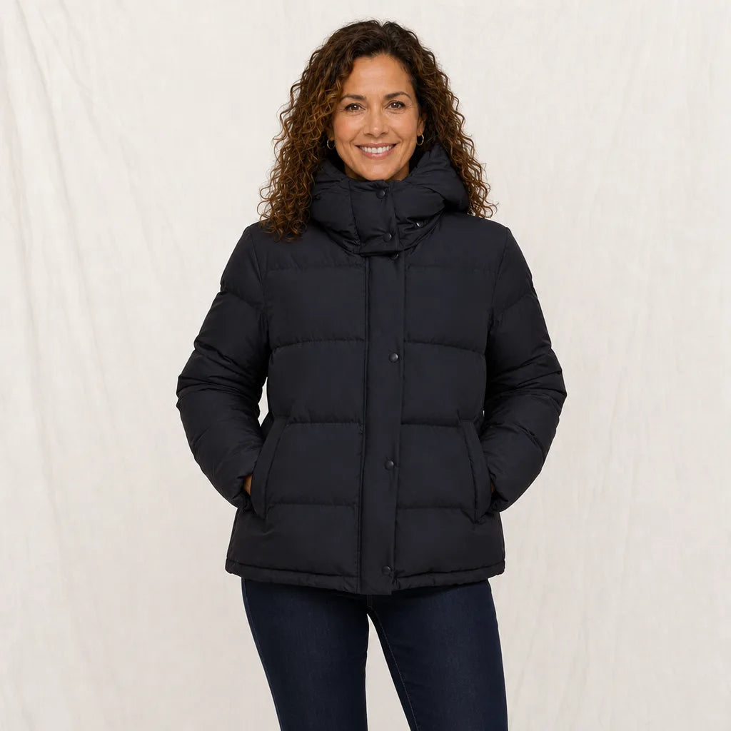 Women's Black Julius Hooded Puffer Jacket