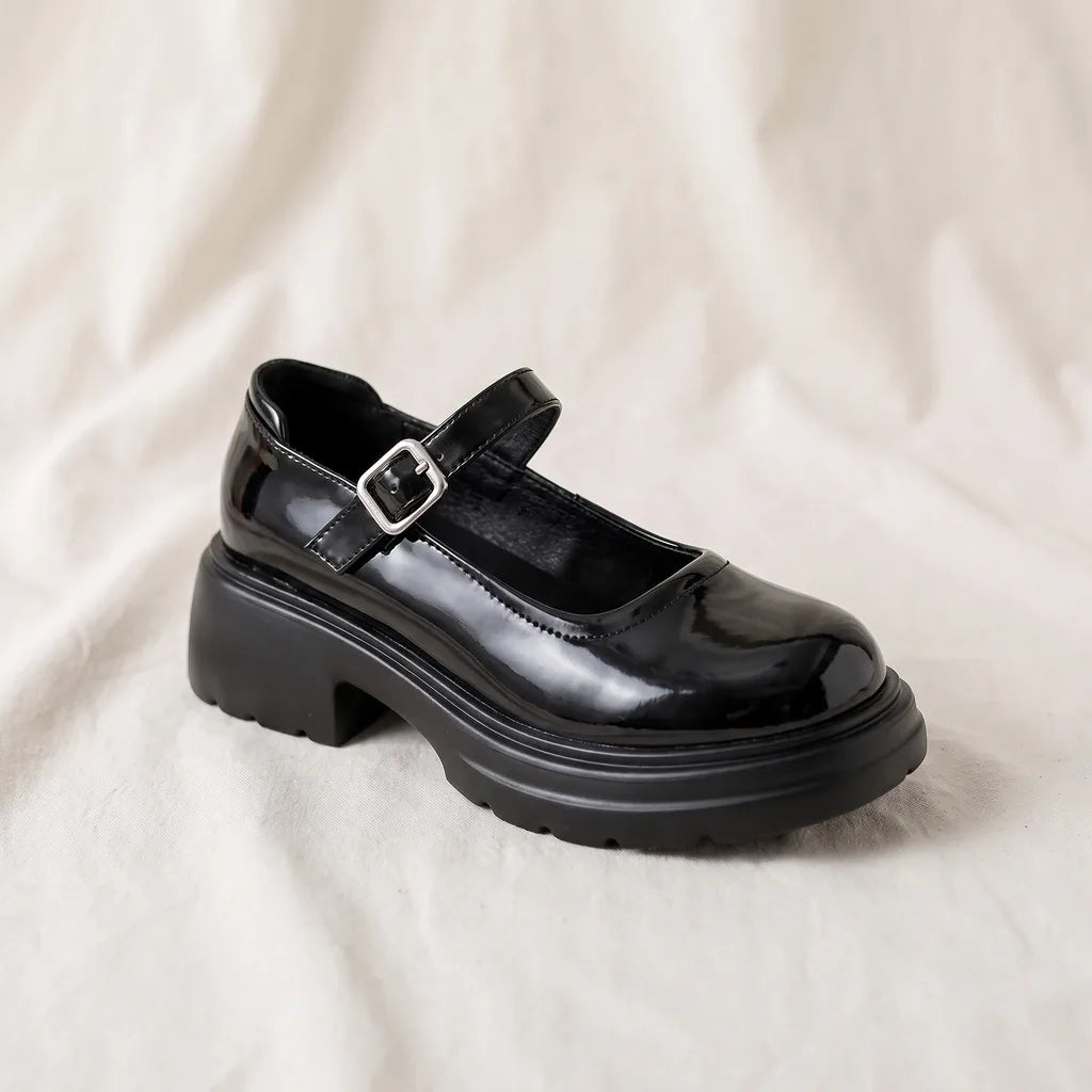 Women's Black Olivia Platform Mary Janes