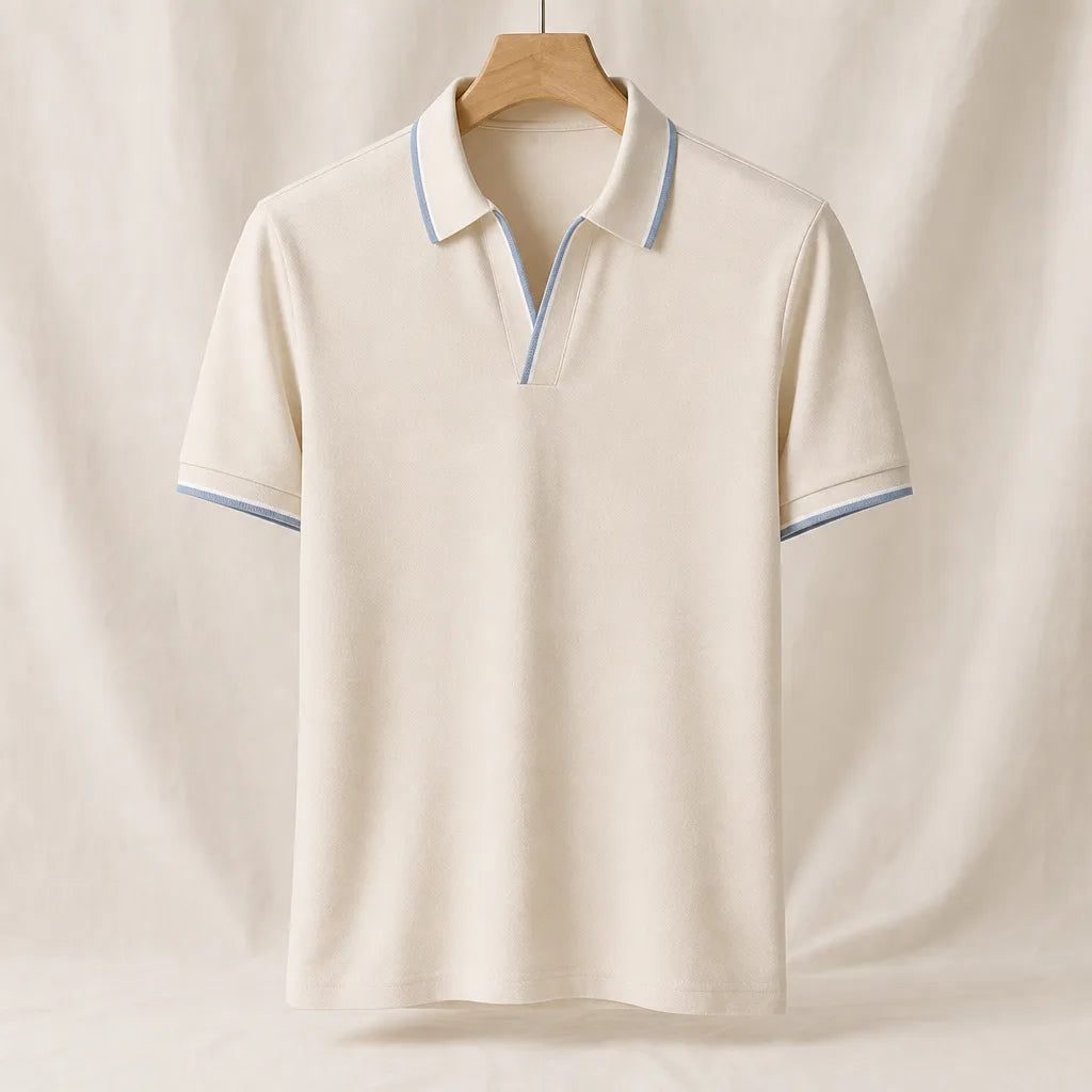 Denham Cotton Polo Shirt - Color:Apricot;Size:S