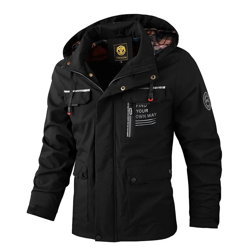 Dexter | Men's Hooded Winter Ski Jacket - Size:S;Color:Black