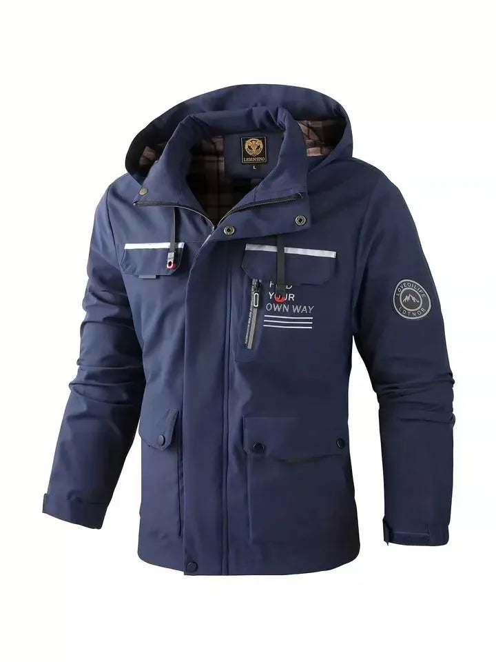 Dexter | Men's Hooded Winter Ski Jacket - Size:S;Color:Blue