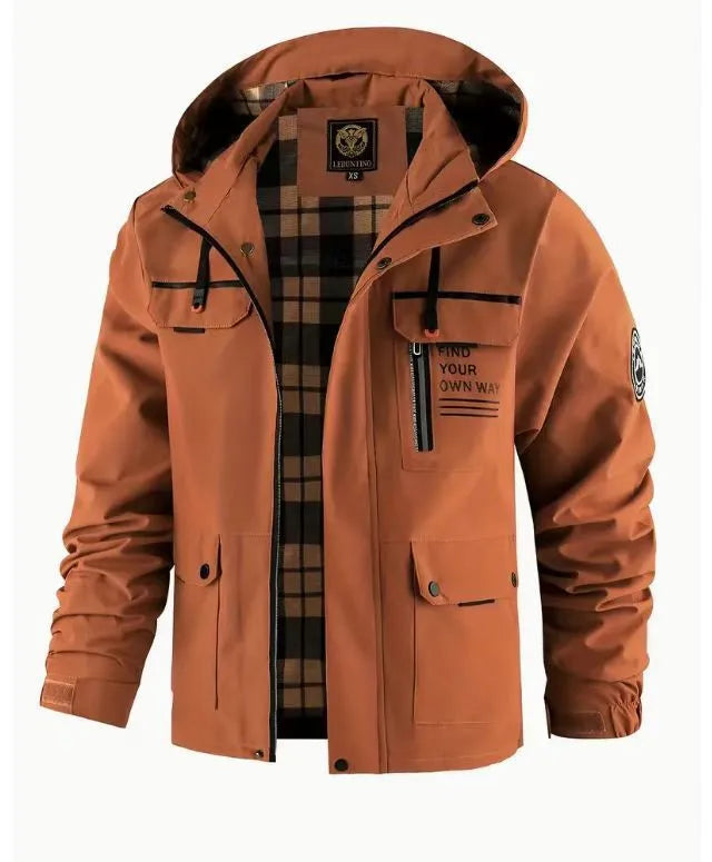 Dexter | Men's Hooded Winter Ski Jacket - Size:S;Color:Brown