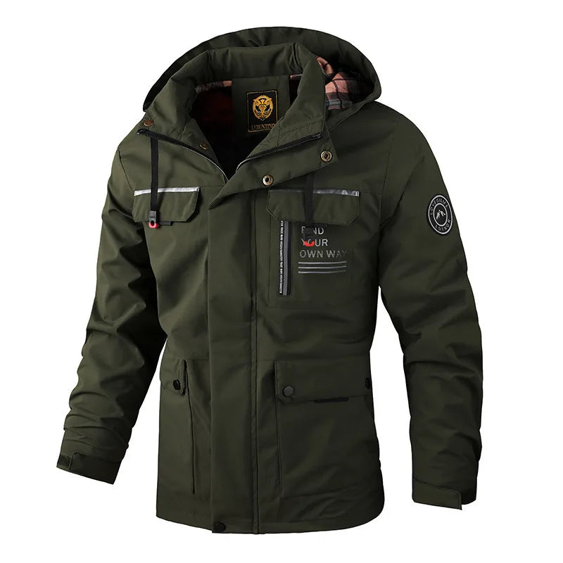 Dexter | Men's Hooded Winter Ski Jacket - Size:S;Color:Green