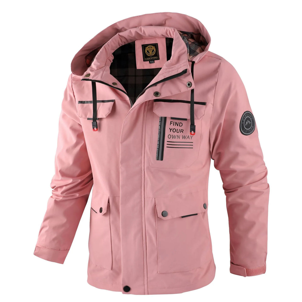 Dexter | Men's Hooded Winter Ski Jacket - Size:S;Color:Pink