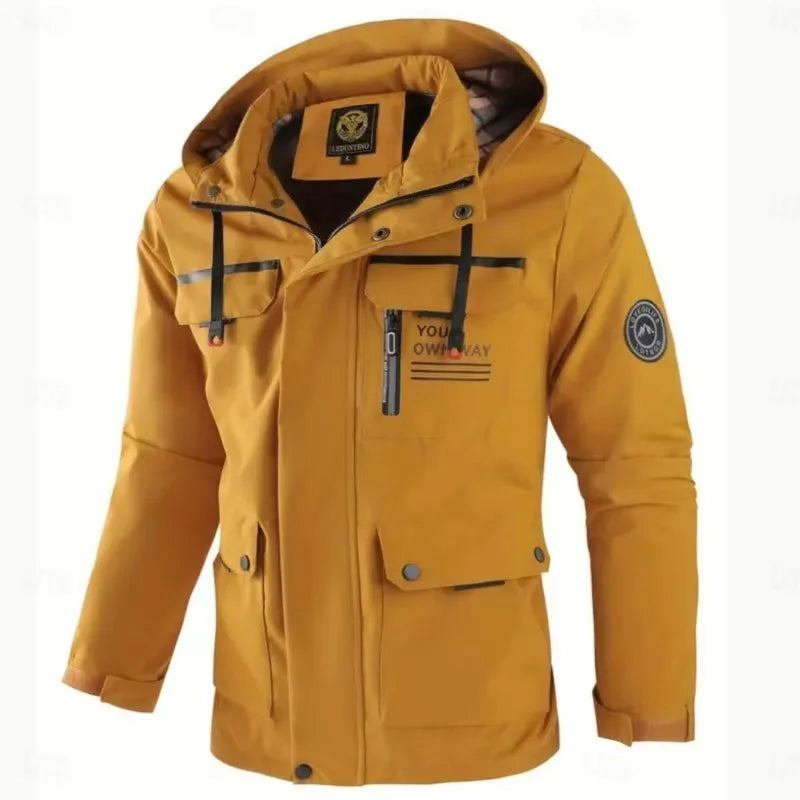 Dexter | Men's Hooded Winter Ski Jacket - Size:S;Color:Yellow