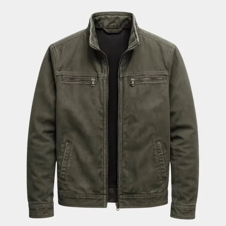 Draper | Men's Vintage Washed Cotton Jacket  - Color:Green;Size:XS