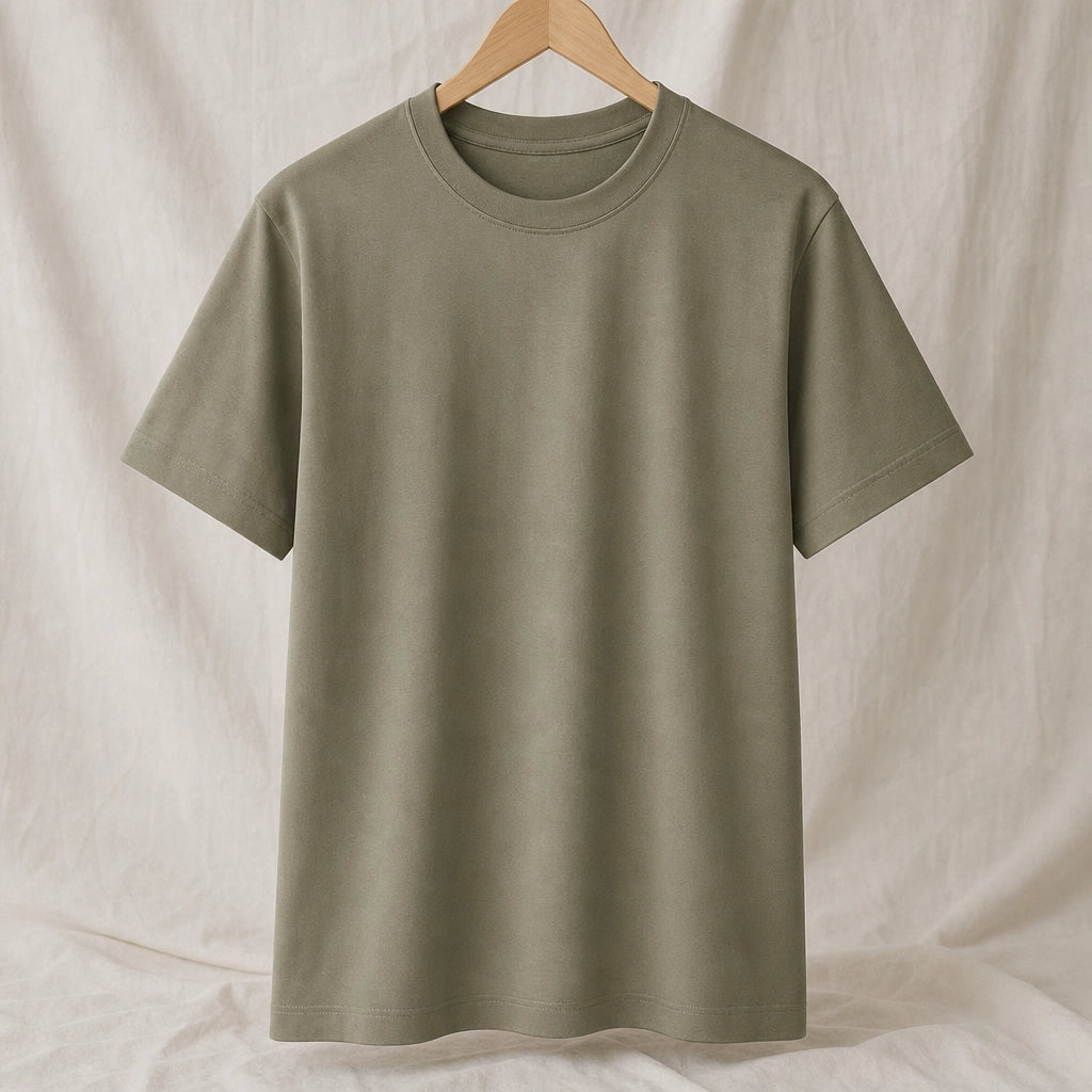 Duffy Cotton Tee - Color:Army Green;Size:S