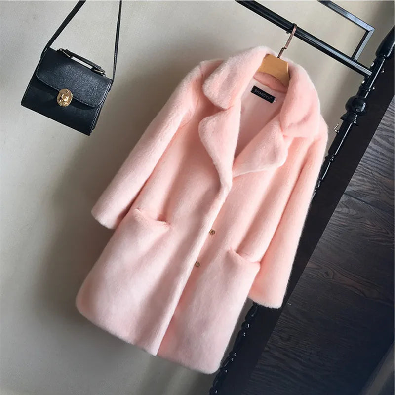 Duffy | Women's Fleece Trench Coat - Color:Pink;Size:XS