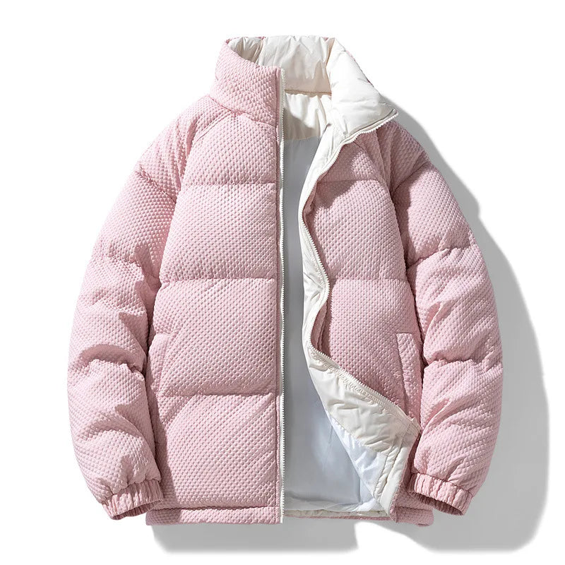 Duncan | Men's Quilted Puffer Jacket - Color:Pink;Size:XS