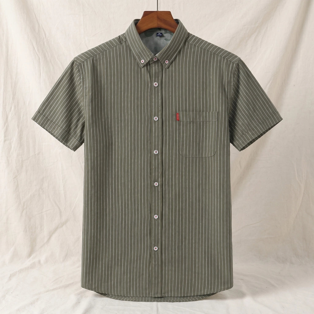 Easton Striped Shirt - Color:Green;Size:S