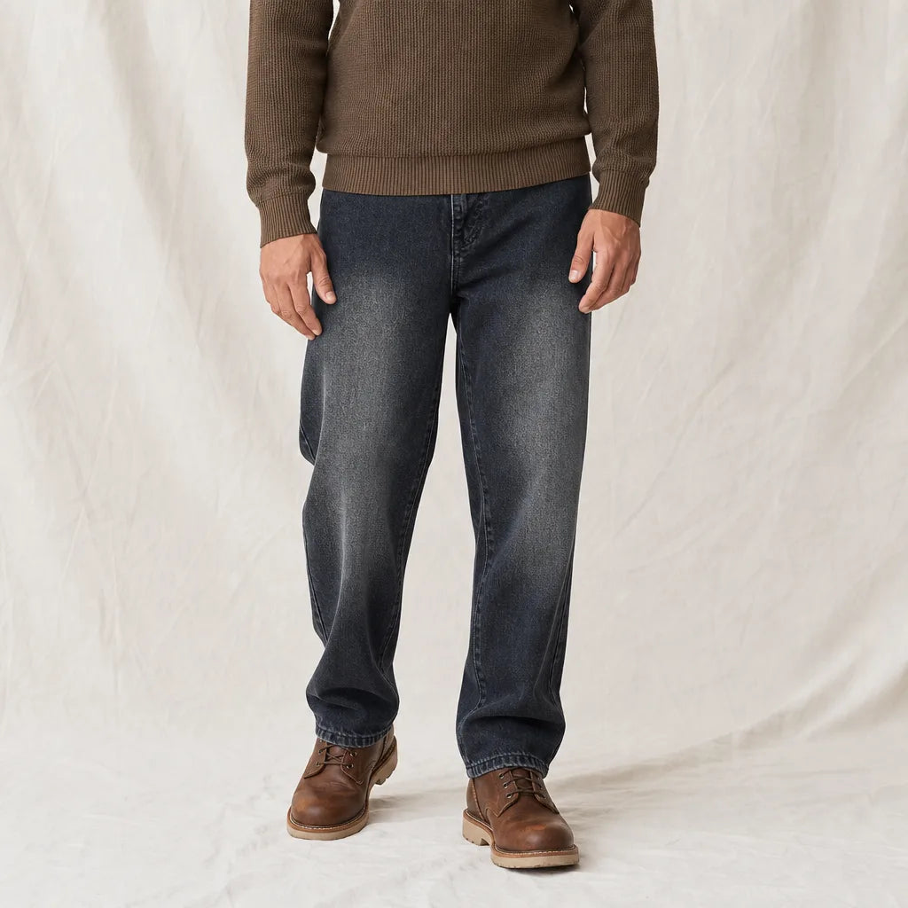 Eggleston Loose Straight Jeans - Color:Black;Size:XS