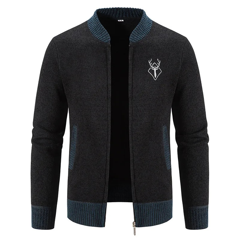 Elias | Men's Knitted Jacket - Color:Black;Size:S