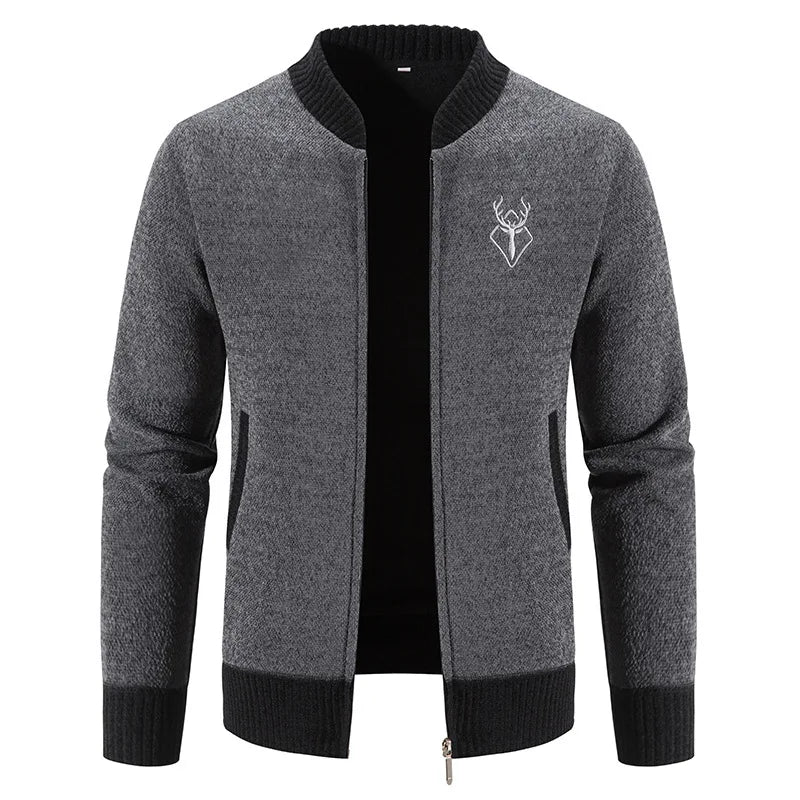 Elias | Men's Knitted Jacket - Color:Grey;Size:S