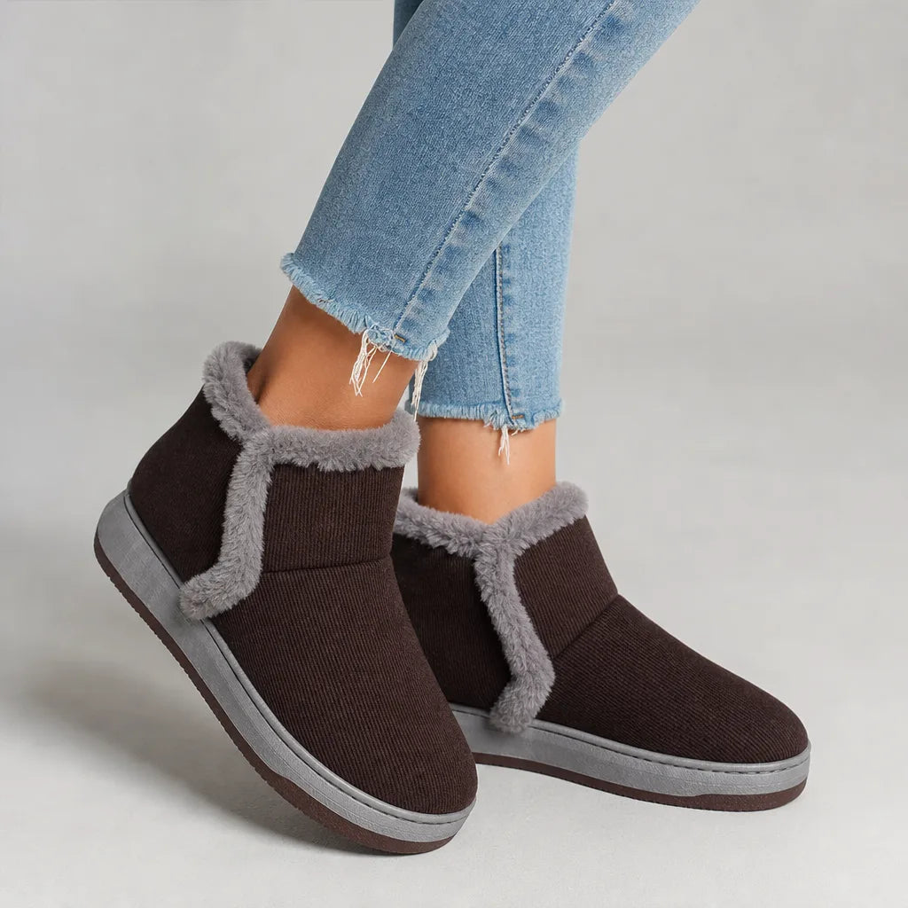 Elisa | Women's Orthopaedic Winter Boots - Color:Brown;Size:35