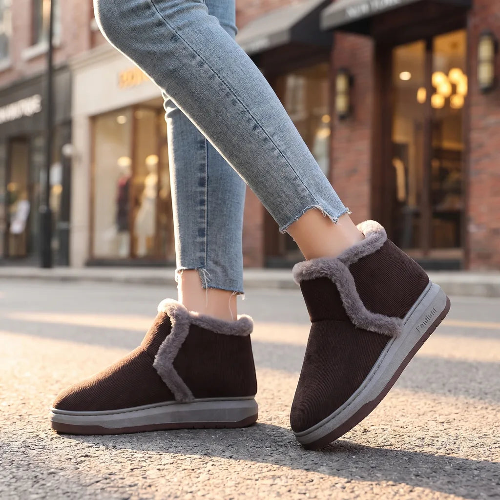 Women's Brown Percival Plush Ankle Boots