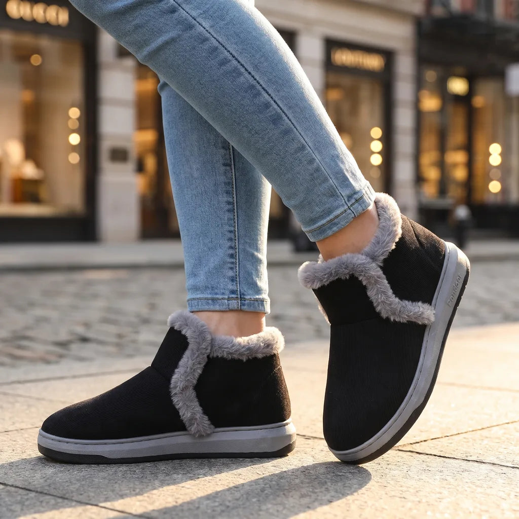Women's Black Percival Plush Ankle Boots