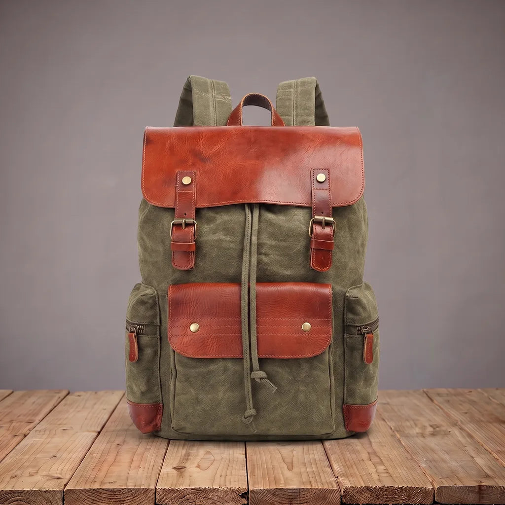 Ellery Canvas Backpack   - Color:Green