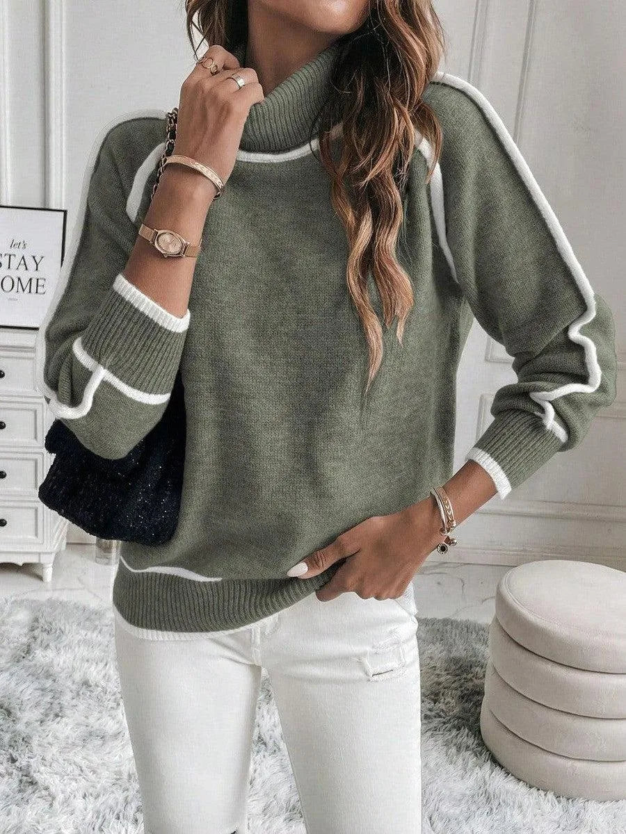 Ellison | Women's Knitted Jumper - Color:Green;Size:XS