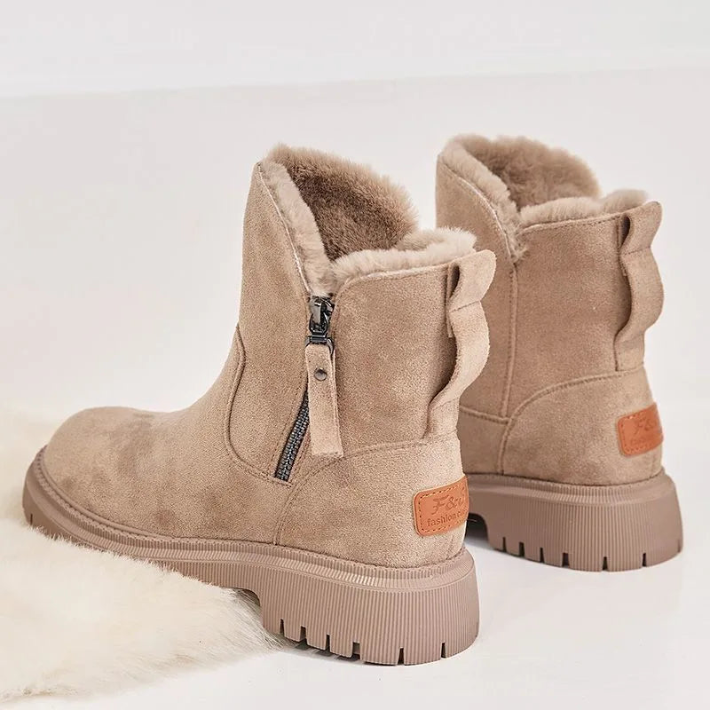 Elowen | Women's Winter Orthopaedic Ankle Boots - Beige