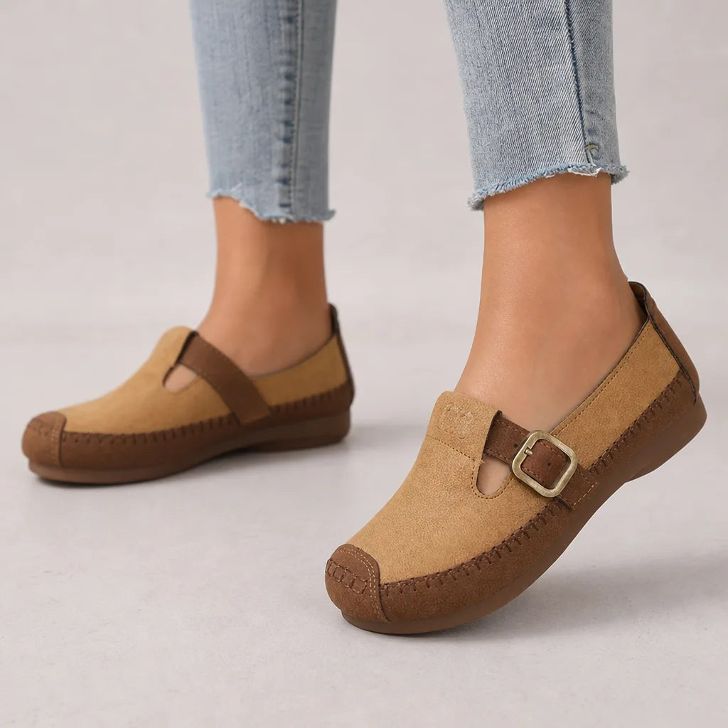 Men's Brown Genevieve Flat Driving Loafers