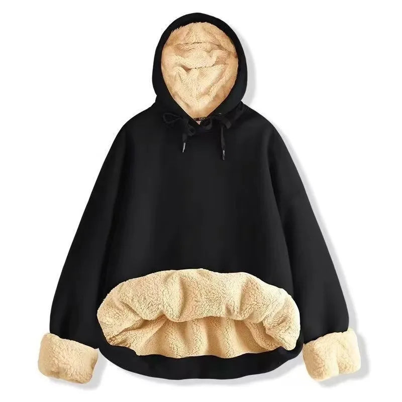 Emmett | Women's Fleece Lined Hoodie - Color:Black;Size:S