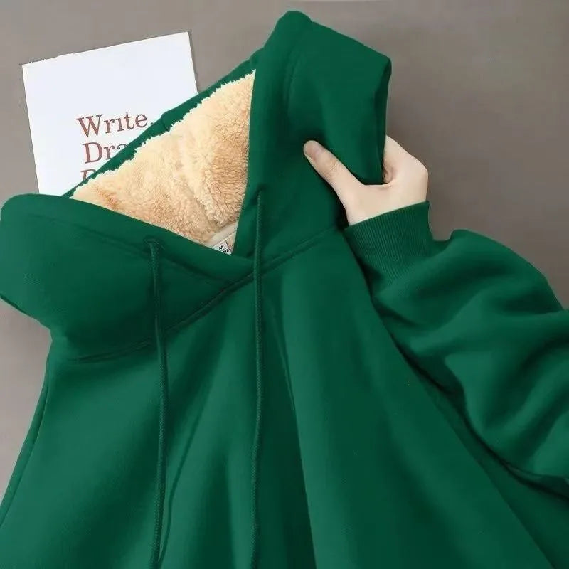 Women's Green Emmett | Women's Fleece Lined Hoodie
