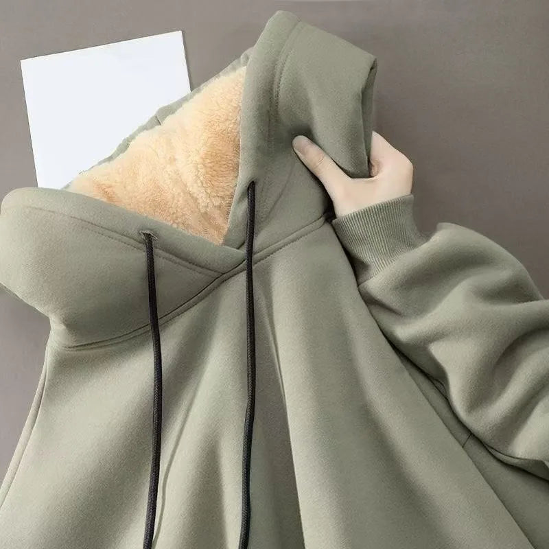 Women's Green Emmett | Women's Fleece Lined Hoodie