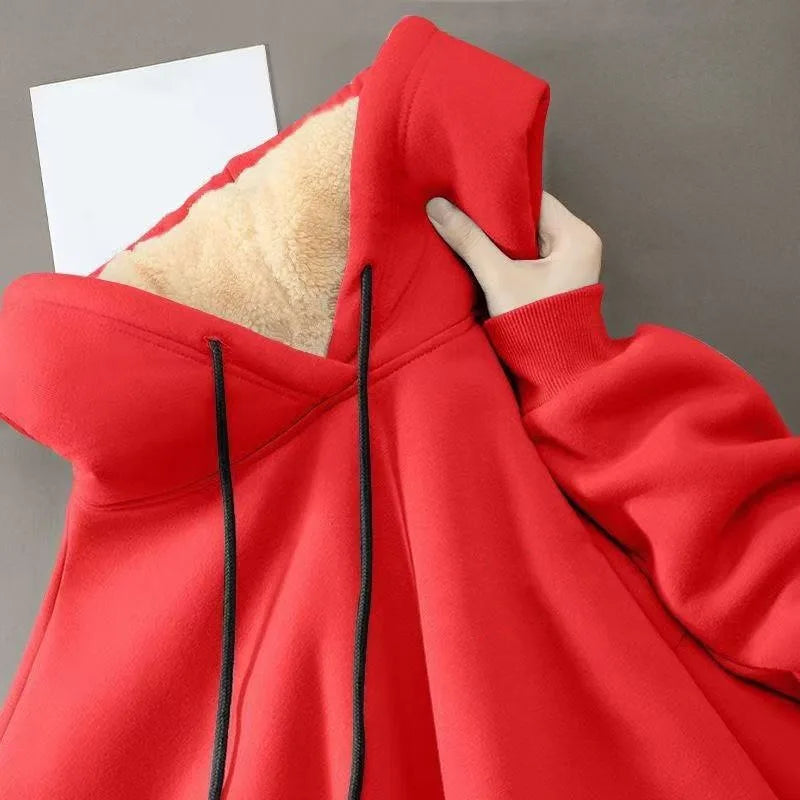 Women's Red Emmett | Women's Fleece Lined Hoodie