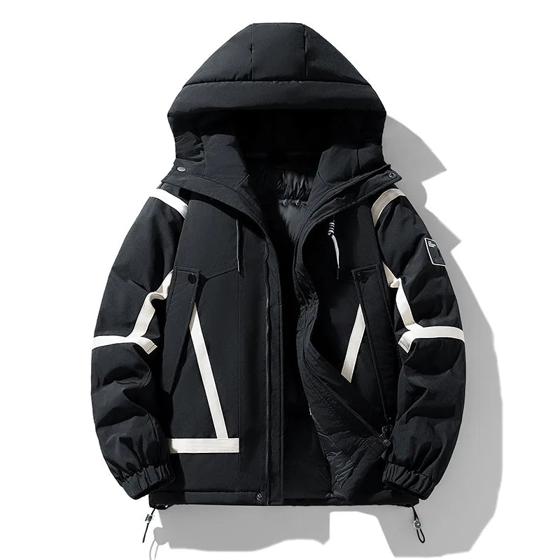 Essex | Men's Winter Windproof Ski Jacket - Color:Black;Size:S
