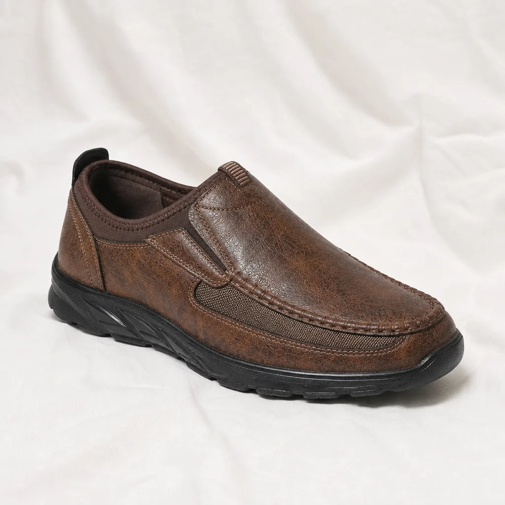 Men's Dark Brown Everett Canvas Slip-Ons