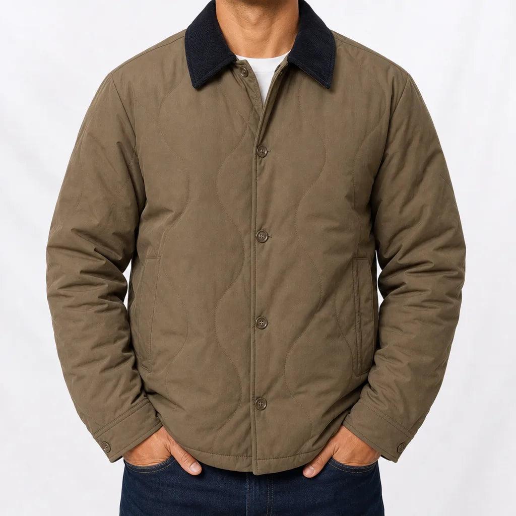 Fairbanks | Men's Quilted Winter Jacket - Color:Brown;Size:S
