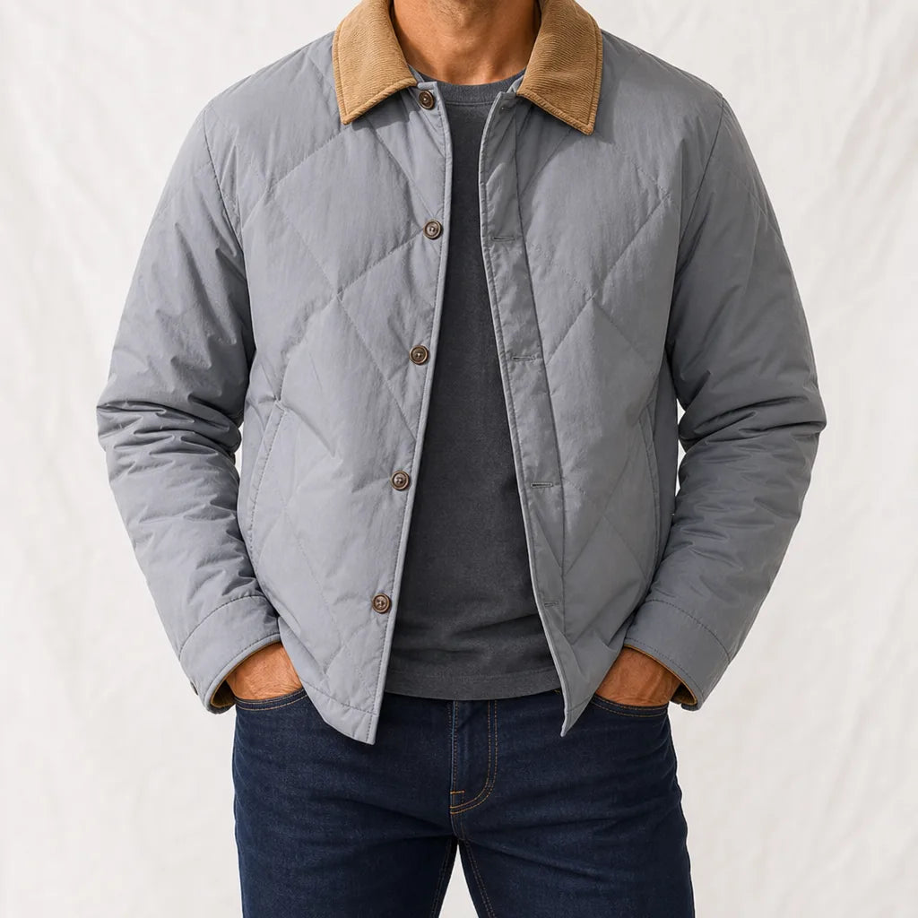 Fairbanks | Men's Quilted Winter Jacket - Color:Gray;Size:S