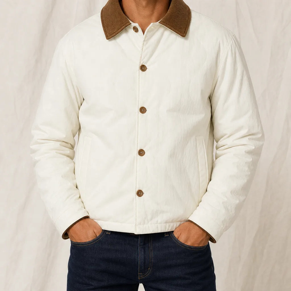 Fairbanks | Men's Quilted Winter Jacket - Color:White;Size:S