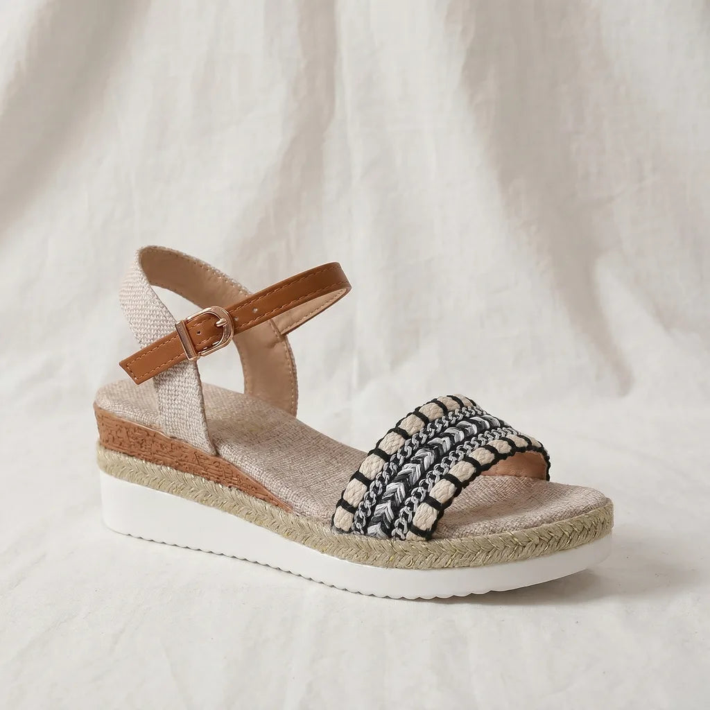 Black Fairchild Platform Wedge Sandals 1