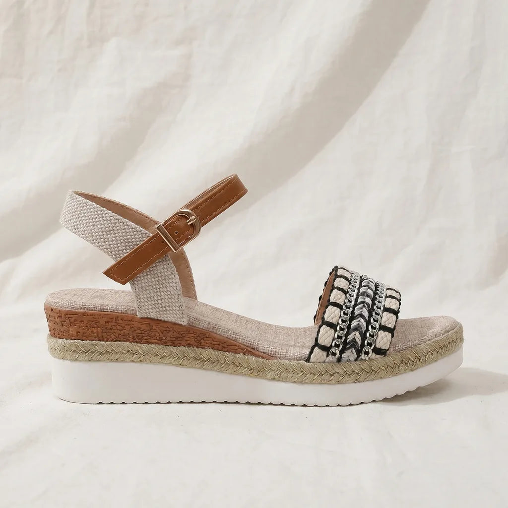 Black Fairchild Platform Wedge Sandals 2
