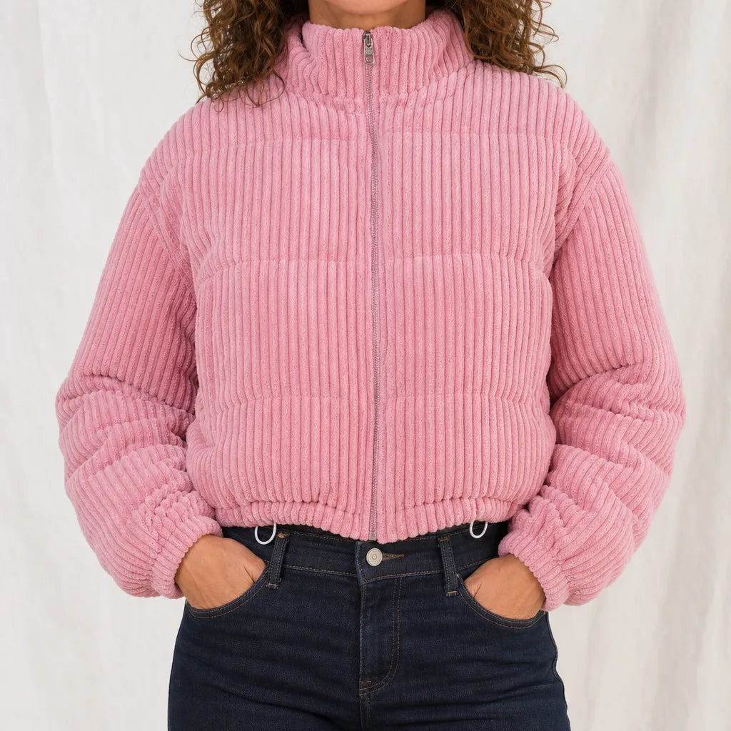 Faye | Women's Puffer Jacket - Color:Pink;Size:XS