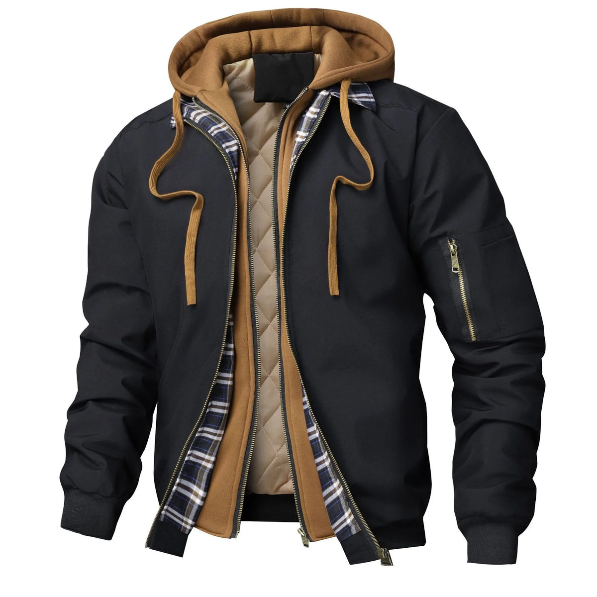 Fenton | Quilted Hooded Jacket - Black