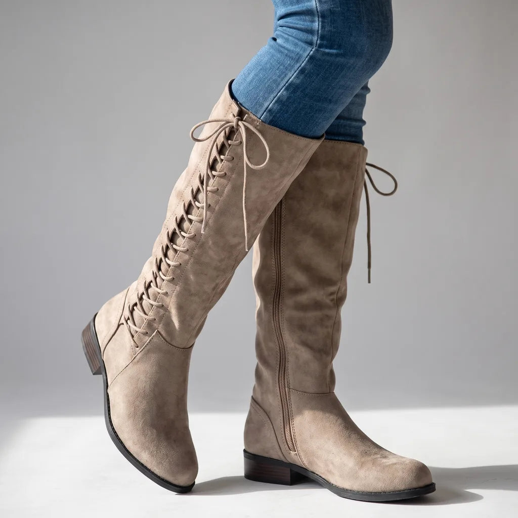 Women's Beige Vickers Tall Riding Boots