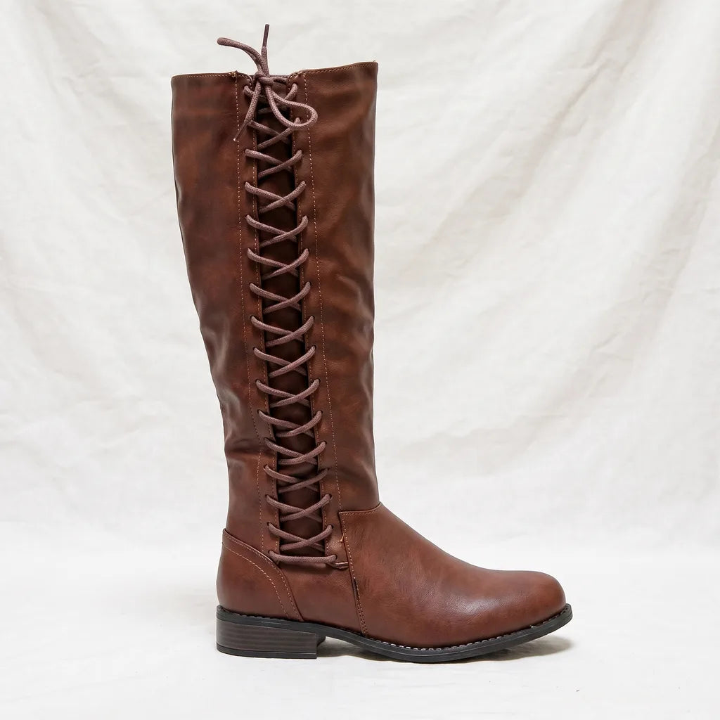 Freya | Knee High Boots - Color:Brown;Size:35